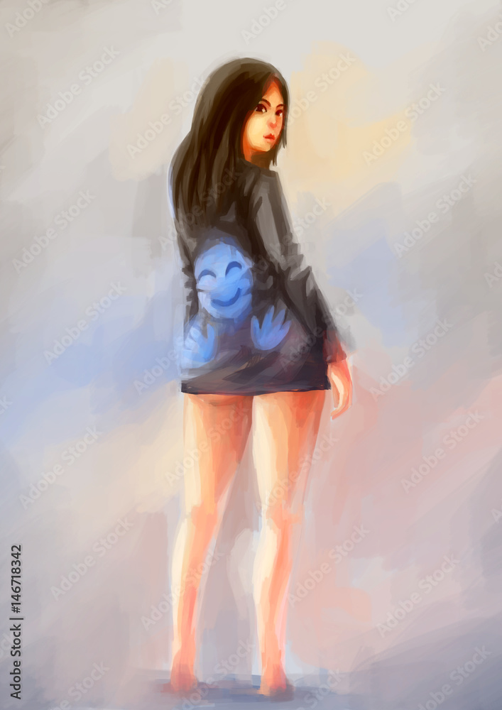 woman painting back sexy woman painting back sexy