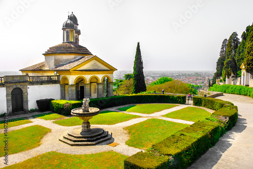 Villa Duodo manor in Monselice Padova province on top of the  Colle della Rocca hill , euganean hills area photo