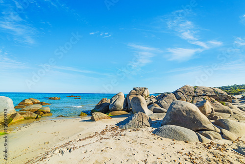 Musculedda beach under clouds