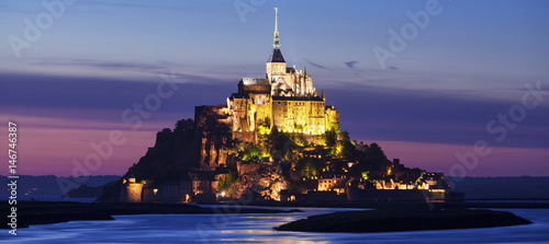 View of Mont-Saint-Michel by night