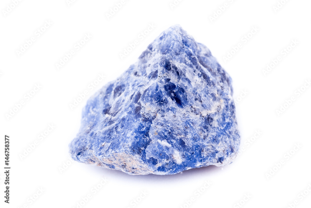 macro mineral sodalite stone on a white background macro mineral sodalite stone on a white background