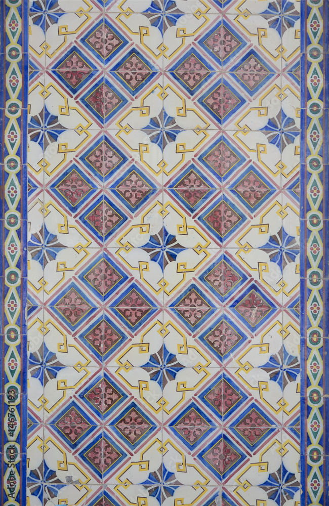 Aluzejo; Portuguese painted tin-glazed ceramic tile work.