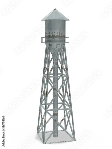 old water tower 3d rendering