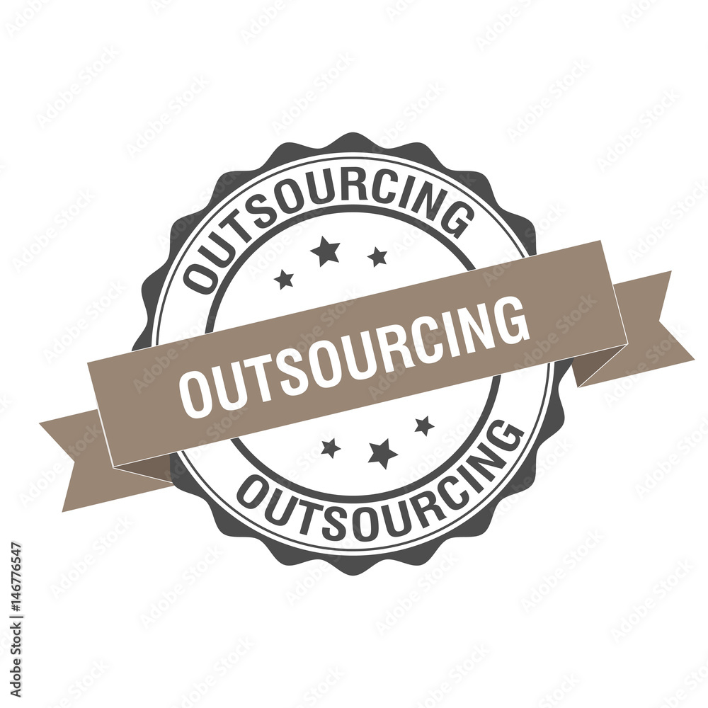 Obraz premium Outsourcing stamp illustration