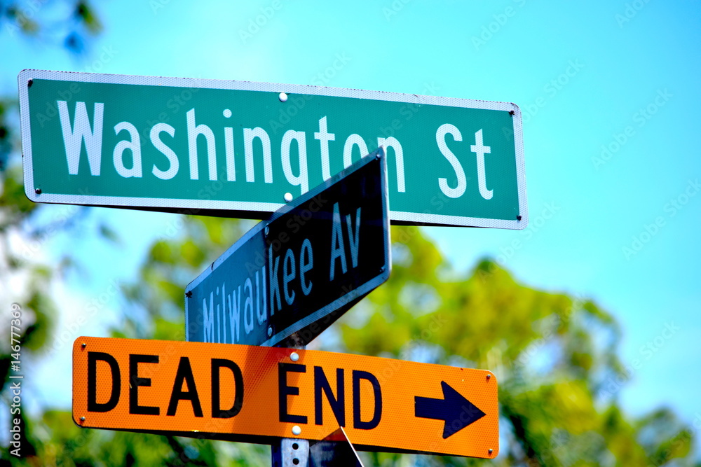 Fototapeta premium Washington Street Dead End