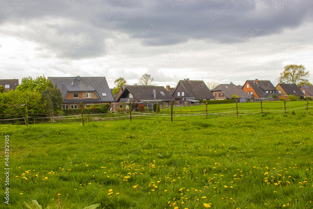 German countryside landscape, Lower Rhine Region German countryside landscape, Lower Rhine Region