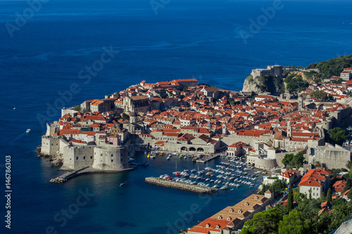 Croatia, Dubrovnik old town from the height of the bird's flight