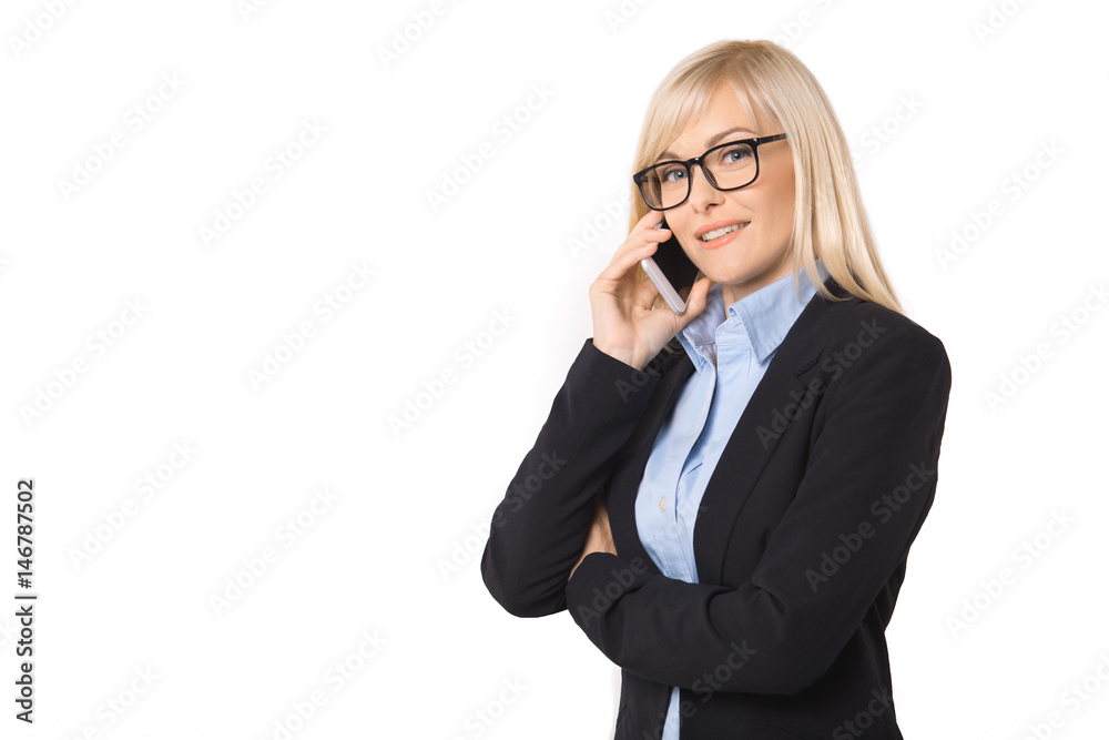 Young business woman portrait isolated on white Young business woman portrait isolated on white