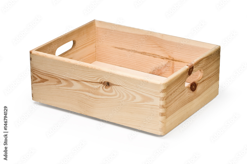 empty wooden crate isolated on white empty wooden crate isolated on white