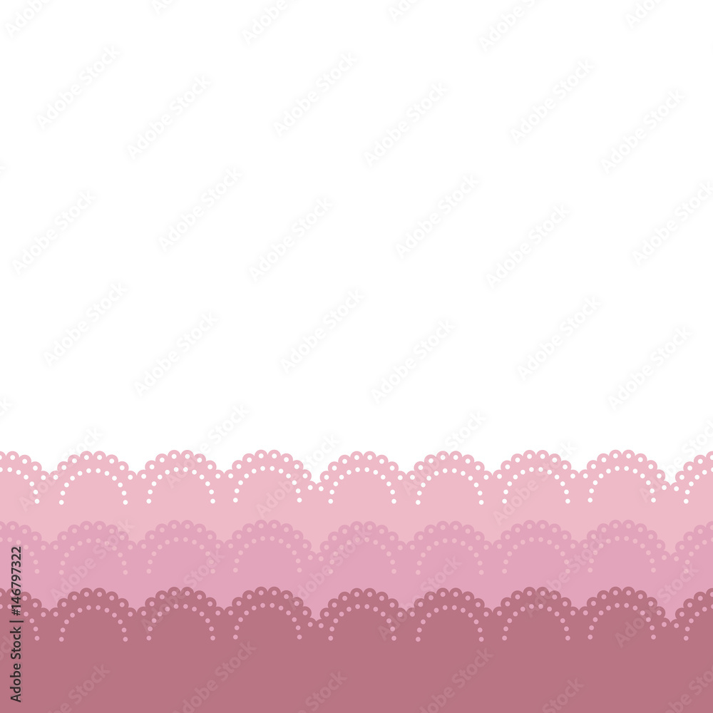 Ribbon pattern. Doodle seamless lace ribbon. Vector illustration.