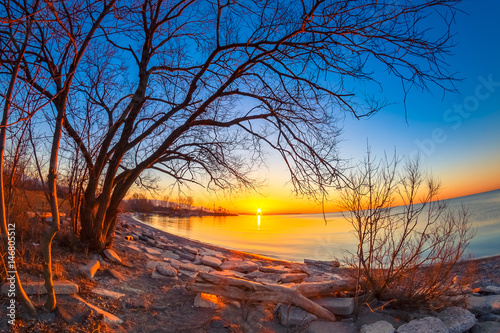 Sunrise at Humber Bay Park  Toronto  Ontario  Canada