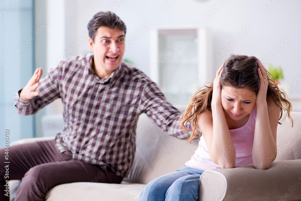Young family in broken relationship concept Young family in broken relationship concept