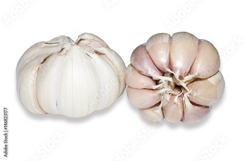 garlic isolated on the white background