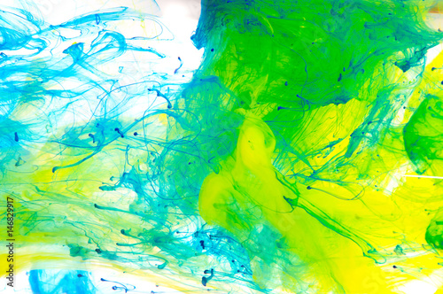 Abstract coloured ink in the water, Paint mixing