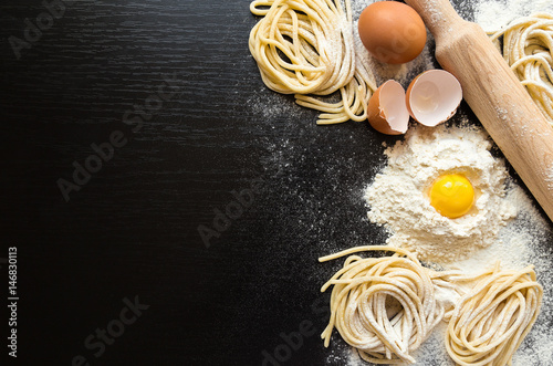 Raw homemade pasta
