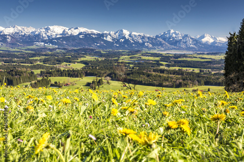 Bayern, Allgäu, Panorama vom Auerberg