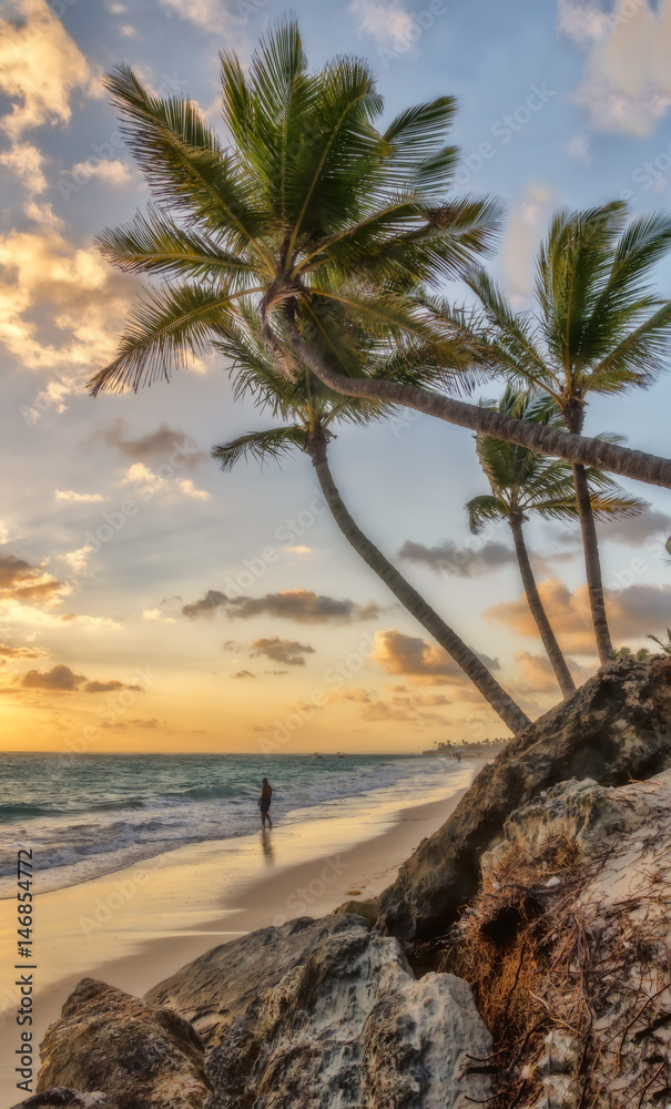 Naklejka premium Morning in Punta Cana.