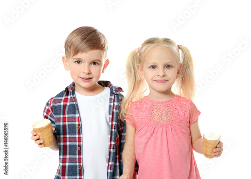 Cute little children eating...