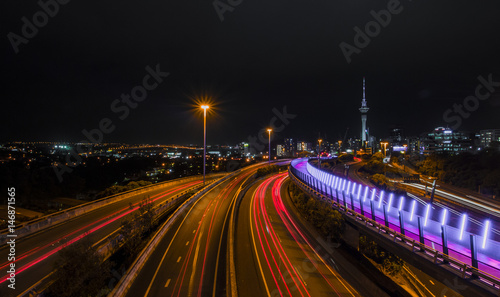 Auckland City Traffic Lighttrails