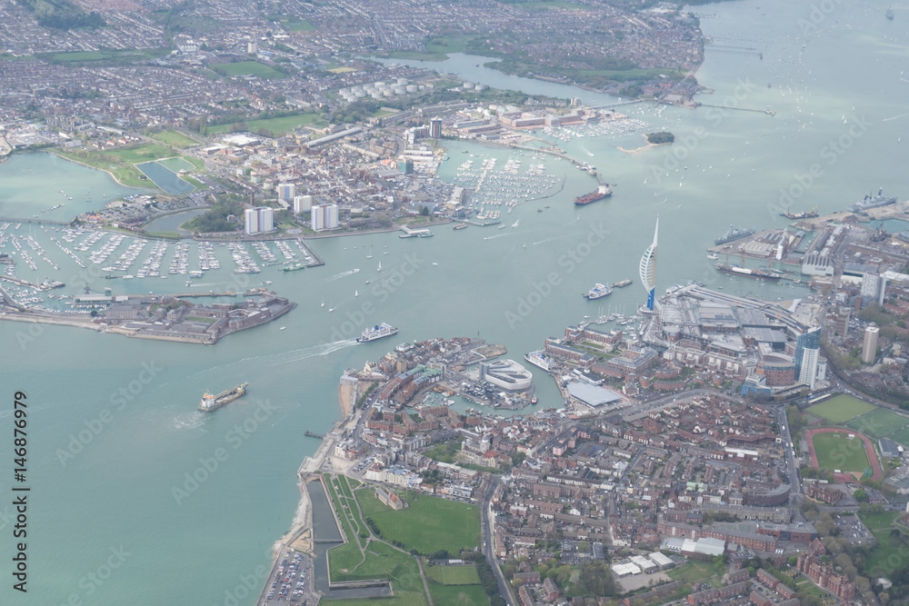 Aerial View of Portsmouth Harbour