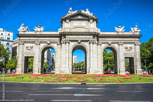 Alcala Gate (Puerta de Alcala) - Monument in the Independence Square in Madrid, Spain
