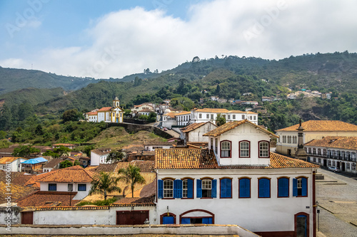 Ouro Preto City and Merces de Cima Church on background - Ouro Preto, Minas Gerais, Brazil photo