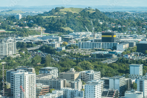 Mt.Eden the iconic tourist attraction place in Auckland view from Auckland sky tower  New Zealand.