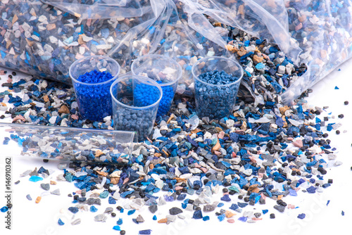 Photos plastic regrind with resin