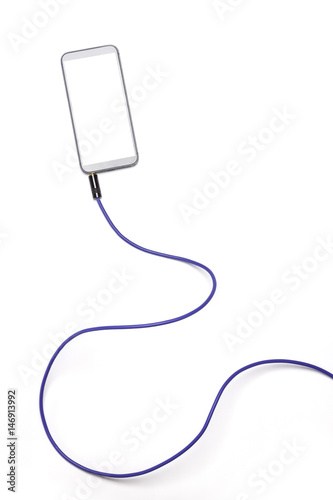 woman hand hold a power plug isolated white photo