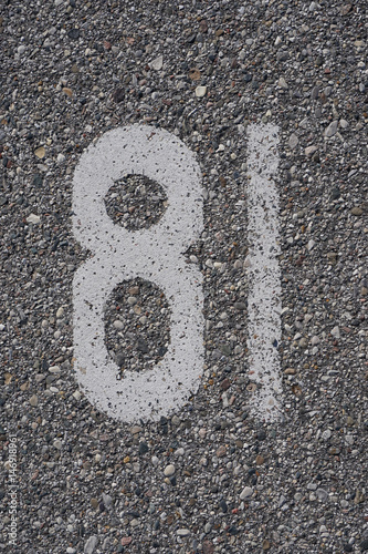 Number on concrete © R MACKAY