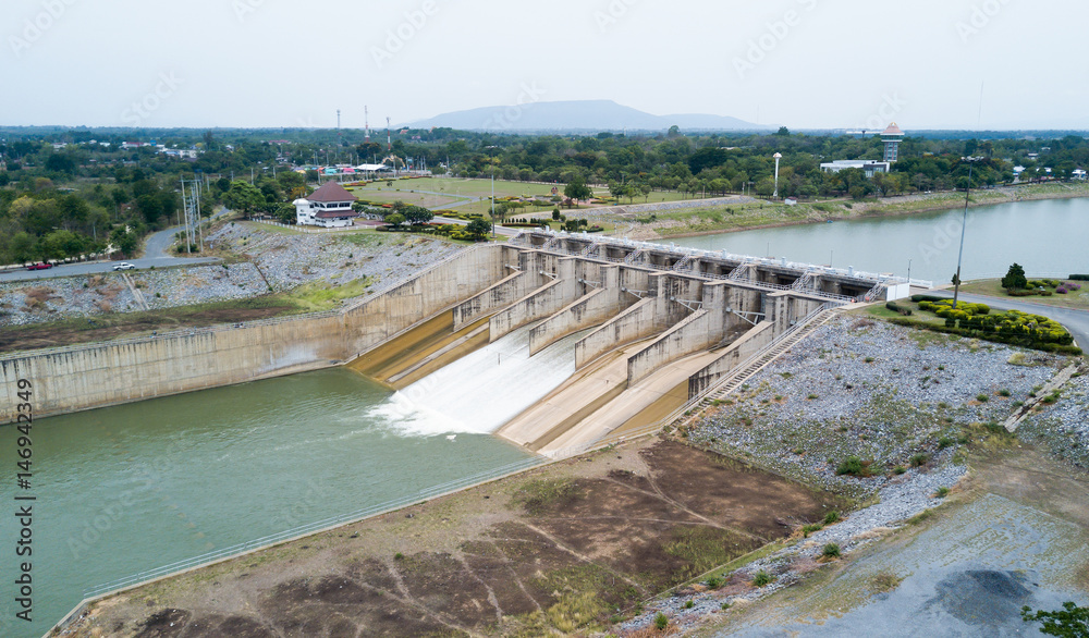 Dam gate of Pa Sak Cholasit Dam Project