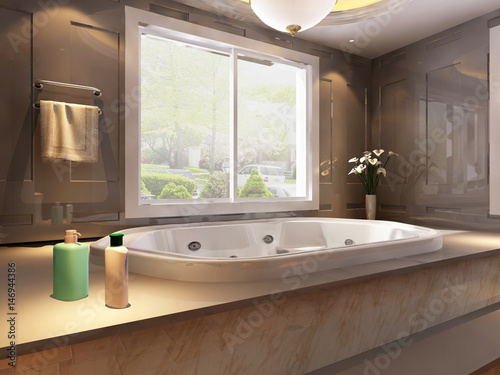 3d rendering of a Bathroom interior.