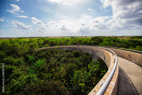 USA. FLORIDA. MIAMI. APRIL,2017: Everglades National Park, Shark Valley, Observation Tower. 