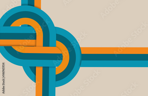 Abstract knot design background photo