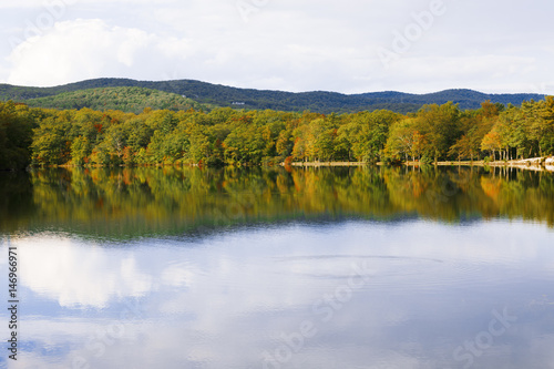 Beautiful forest lake.
