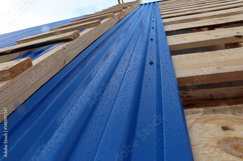 the roof is sheet metal construction of the rain drops
