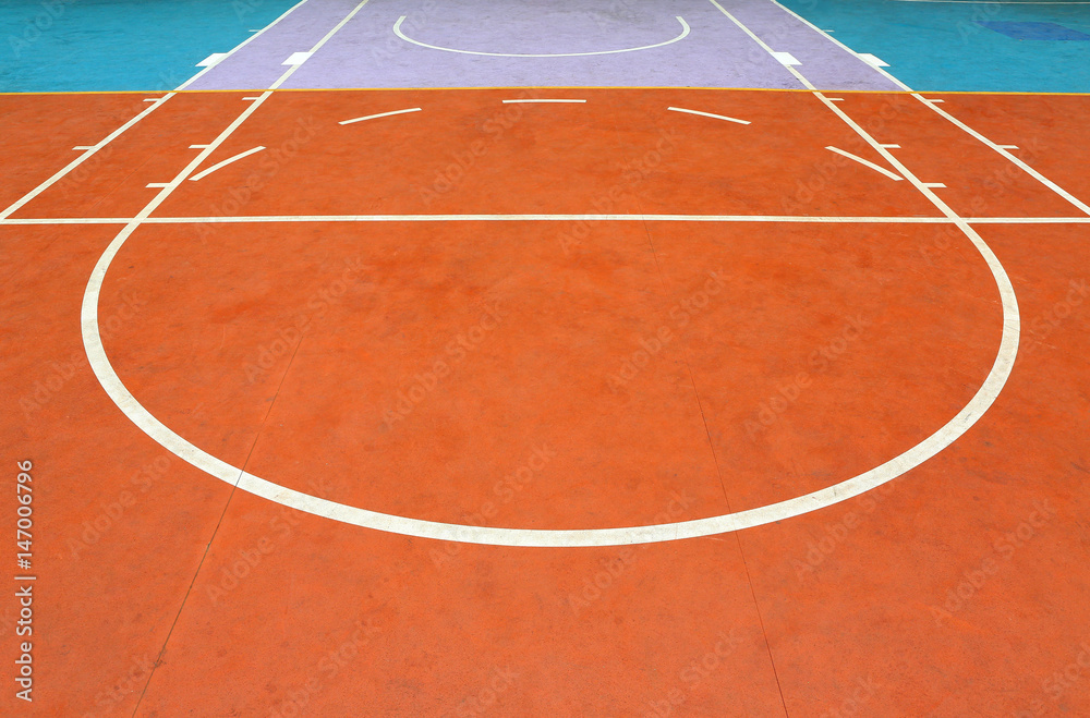 Naklejka premium Outdoor basketball court