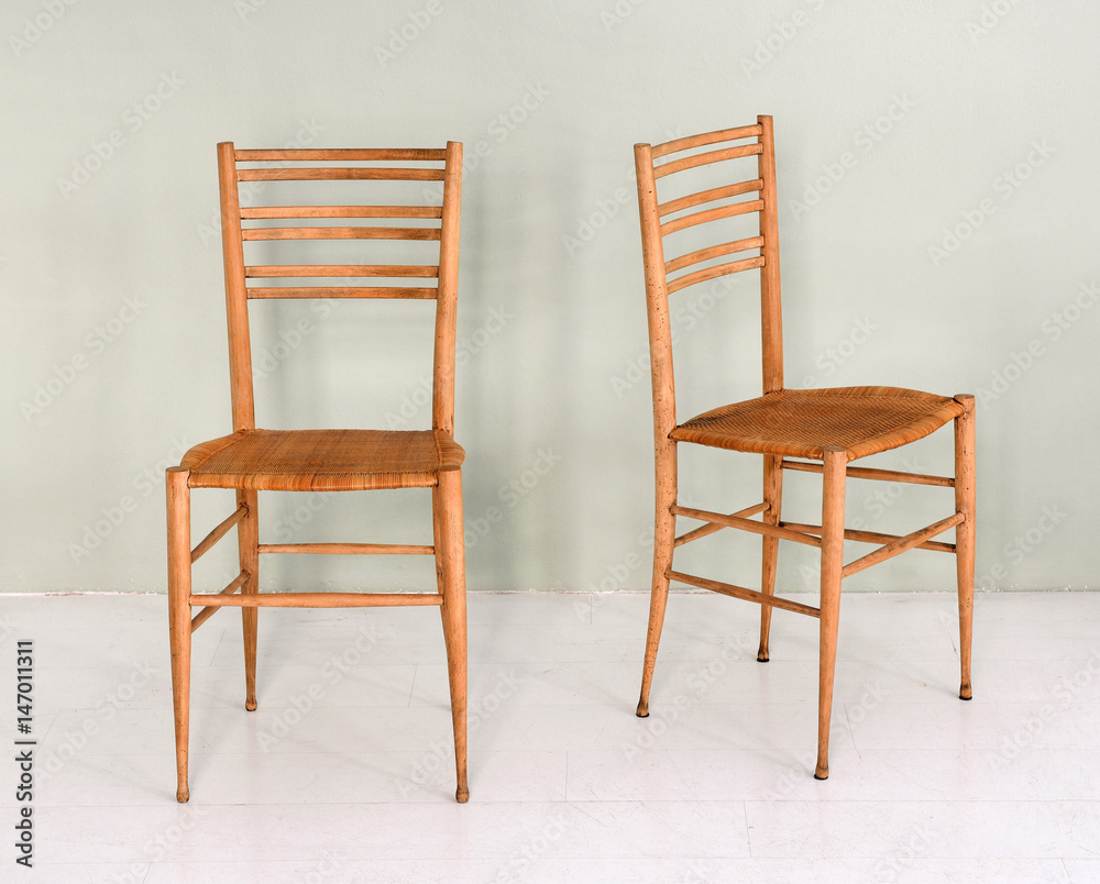 Wooden chairs close-up Wooden chairs close-up