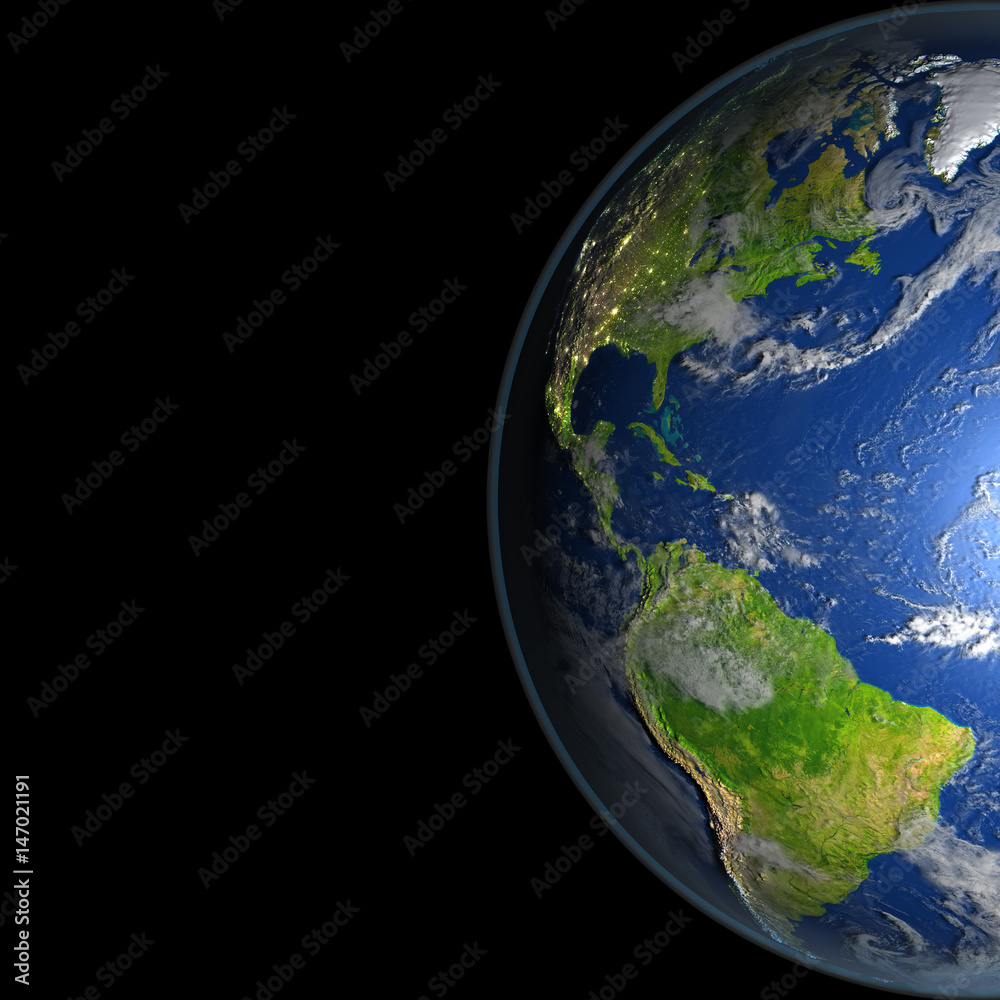 Fototapeta premium Americas from space
