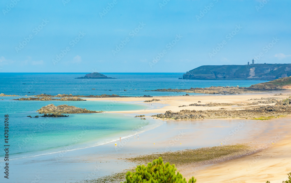 Strand in der Bretagne, Frankreich