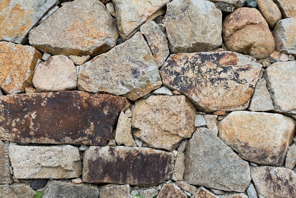 Rock stone wall