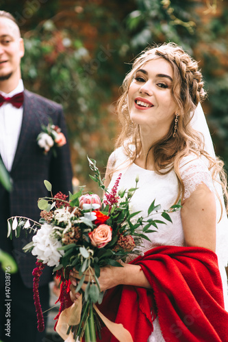 Wedding couple in wedding day