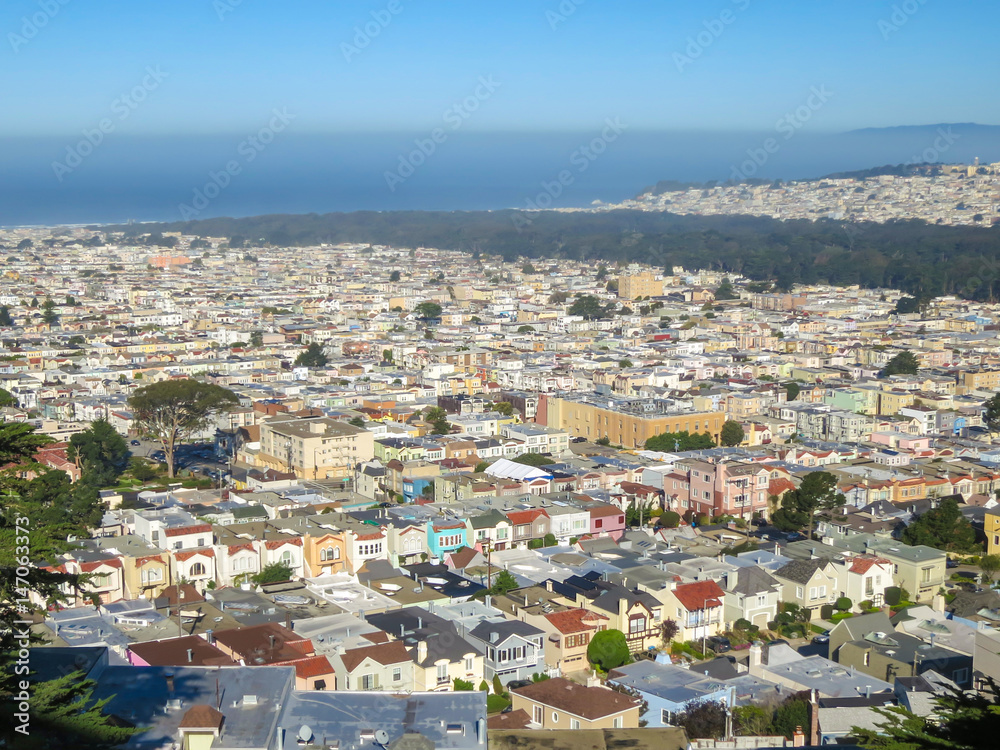 View of the lower city of San Francisco