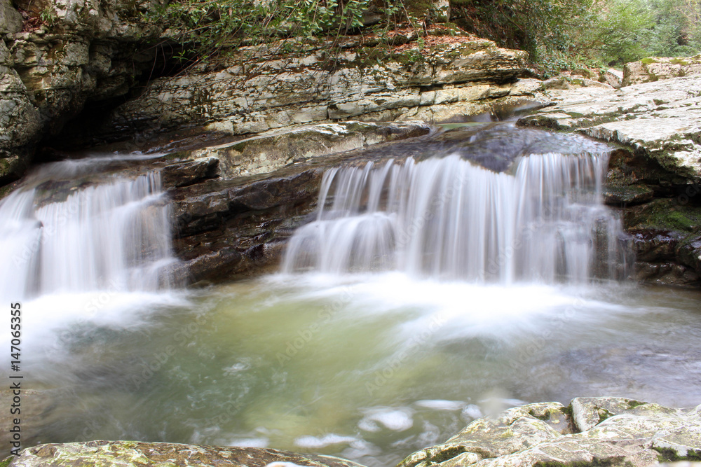 Obraz premium Природа Краснодарского край. Агурские водопады. Сочи