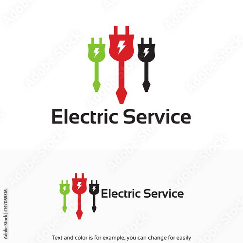 Electrical Service Logo design template, vector illustration