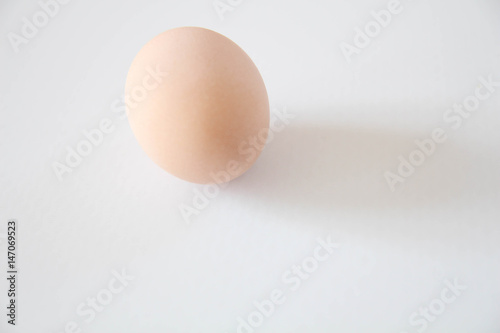 Egg isolated on White Background. Organic chicken egg