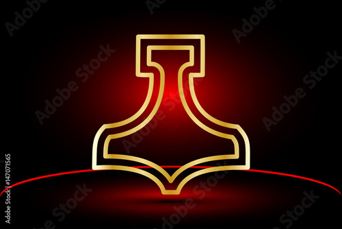 Thor hammer , Thor hammer vector illustration