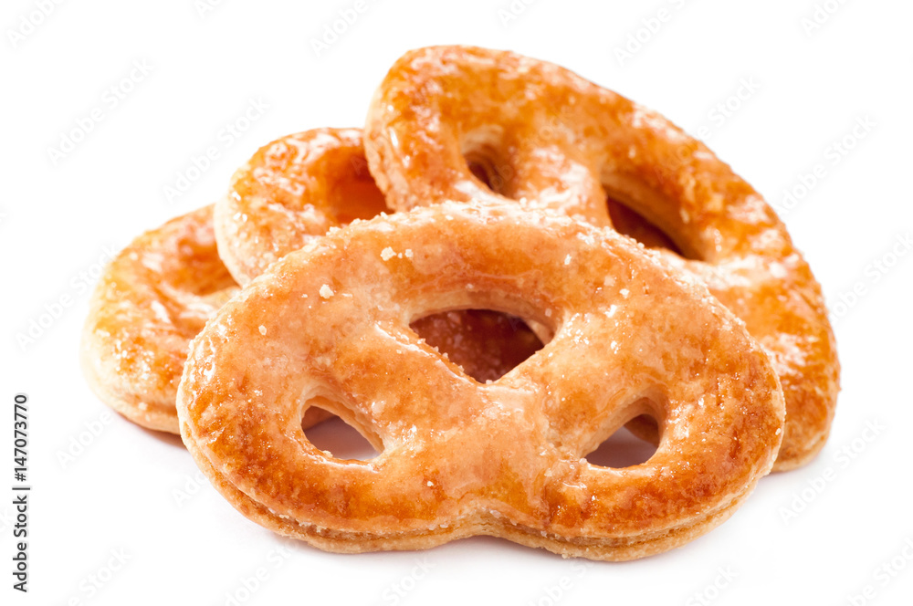 sugared cookies on a white background sugared cookies on a white background