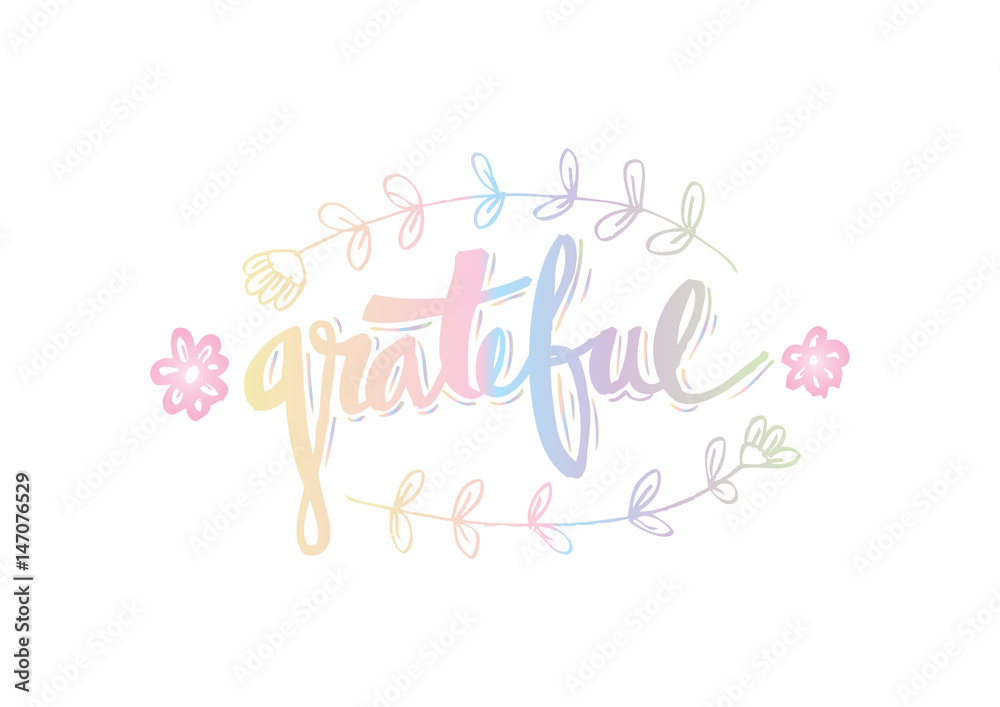Gratelful hand lettering calligraphy. Gratelful hand lettering calligraphy.