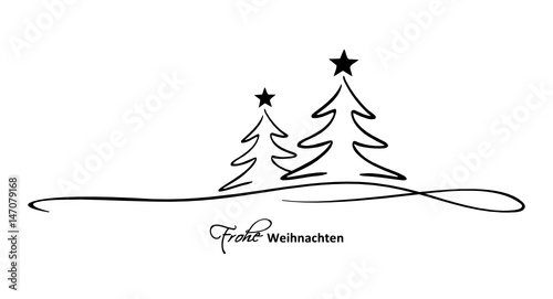 Silhouette abstracht christmas tree